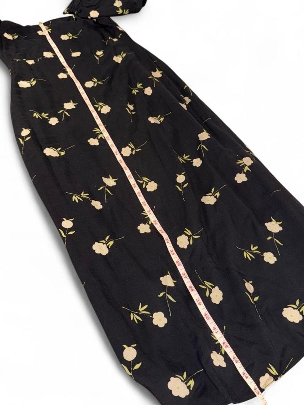 Olivia Rose The Label Black Floral Puff Sleeve Midi Dress | Size S - Picture 5 of 8